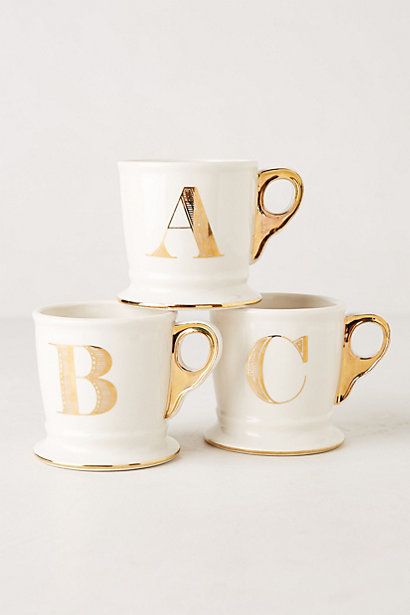 Limited Edition Golden Monogram Mug | Anthropologie (US)