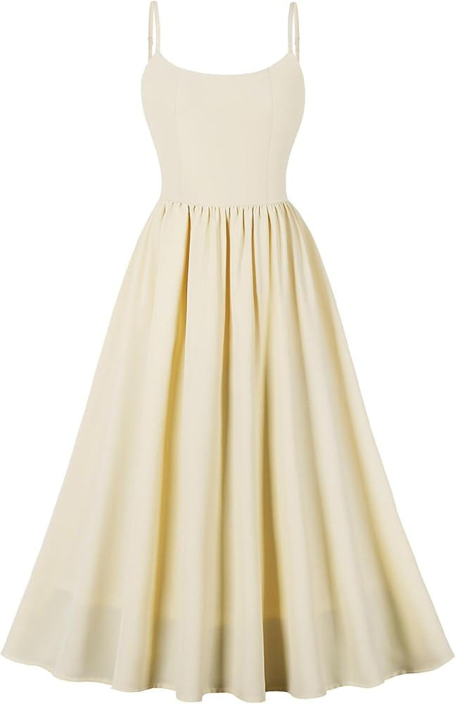 Floral Corset Dress Solid Long Dress Low Cut Dress Open Back Summer Dress | Amazon (US)