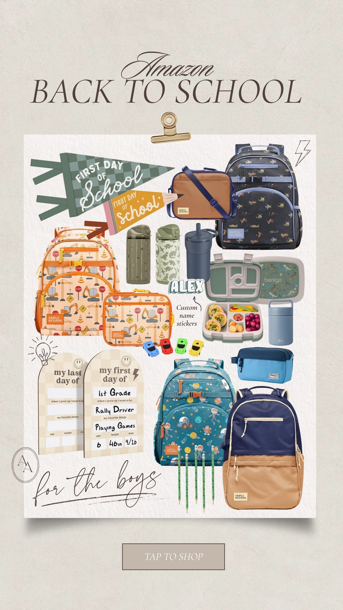 Cute & affordable school essentials from Amazon— for the boys! ✏️ First day of school signs + pennants, backpacks, lunch boxes, lunch packing essentials, water bottles, and more! 

Amazon finds || back to school || classroom essentials || school supplies ||

#LTKKids #LTKSeasonal #LTKmomlife