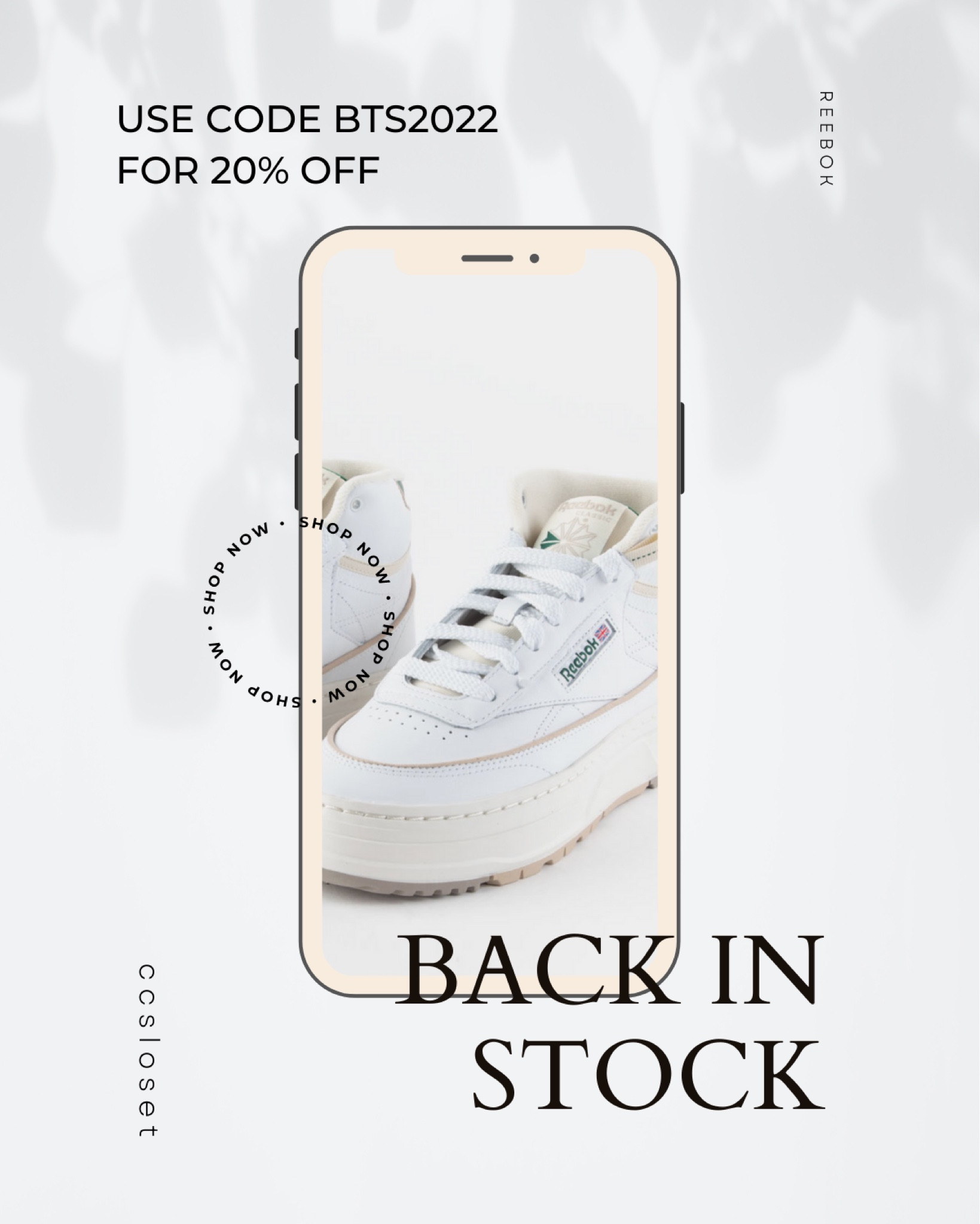 The perfect high top summer shoe is back in stock and 20% off with code BTS2022! They run true to size 

Reebok club C Geo mid womens shoe 

NEW SHOE 

#LTKshoecrush #LTKGiftGuide #LTKsalealert