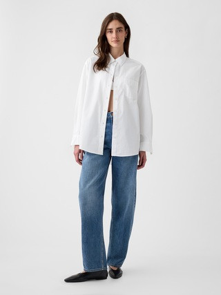 Organic Cotton Poplin Big Shirt | Gap (US)