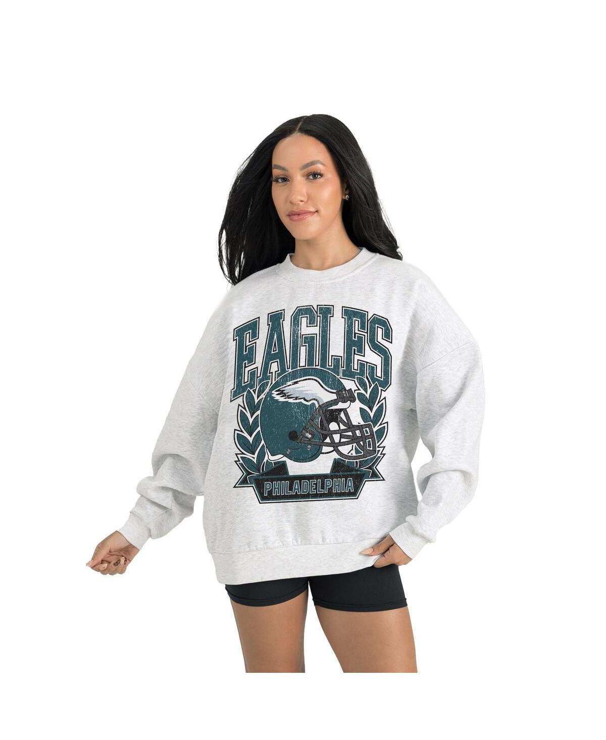 Gameday Couture Women's Gray Philadelphia Eagles Heritage Premium Fleece Pullover Sweatshirt - Gray | Macy's