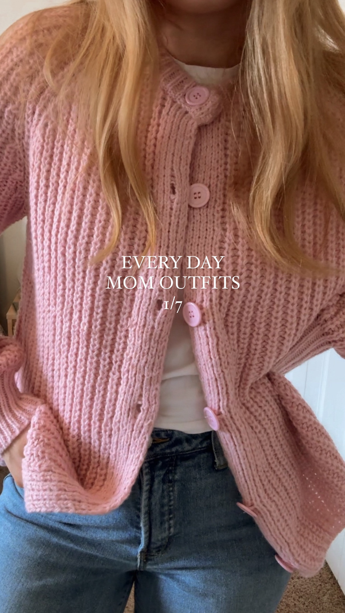 EVERY DAY MOM OUTFITS 1/7! Feat. the prettiest sweater from Amazon! 💗
size large in sweater 
size 6 in jeans 

#LTKStyleTip #LTKFindsUnder50 #LTKSeasonal