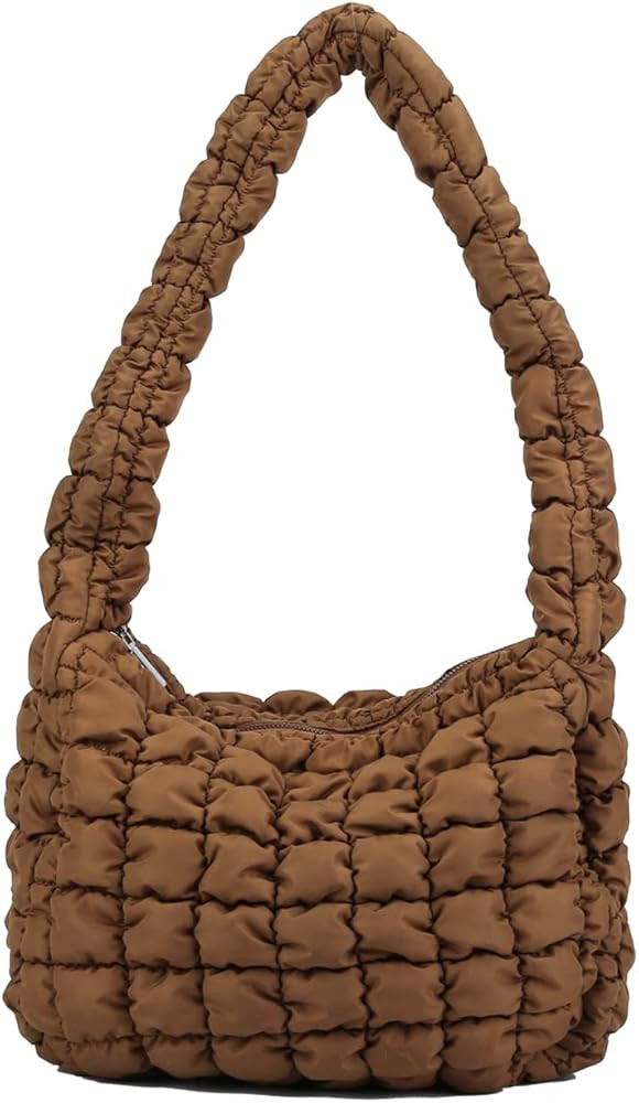 Rejolly Puffer Shoulder Bag for Women Quilted Puffy Lightweight Nylon Handbag Large Padded Soft P... | Amazon (US)