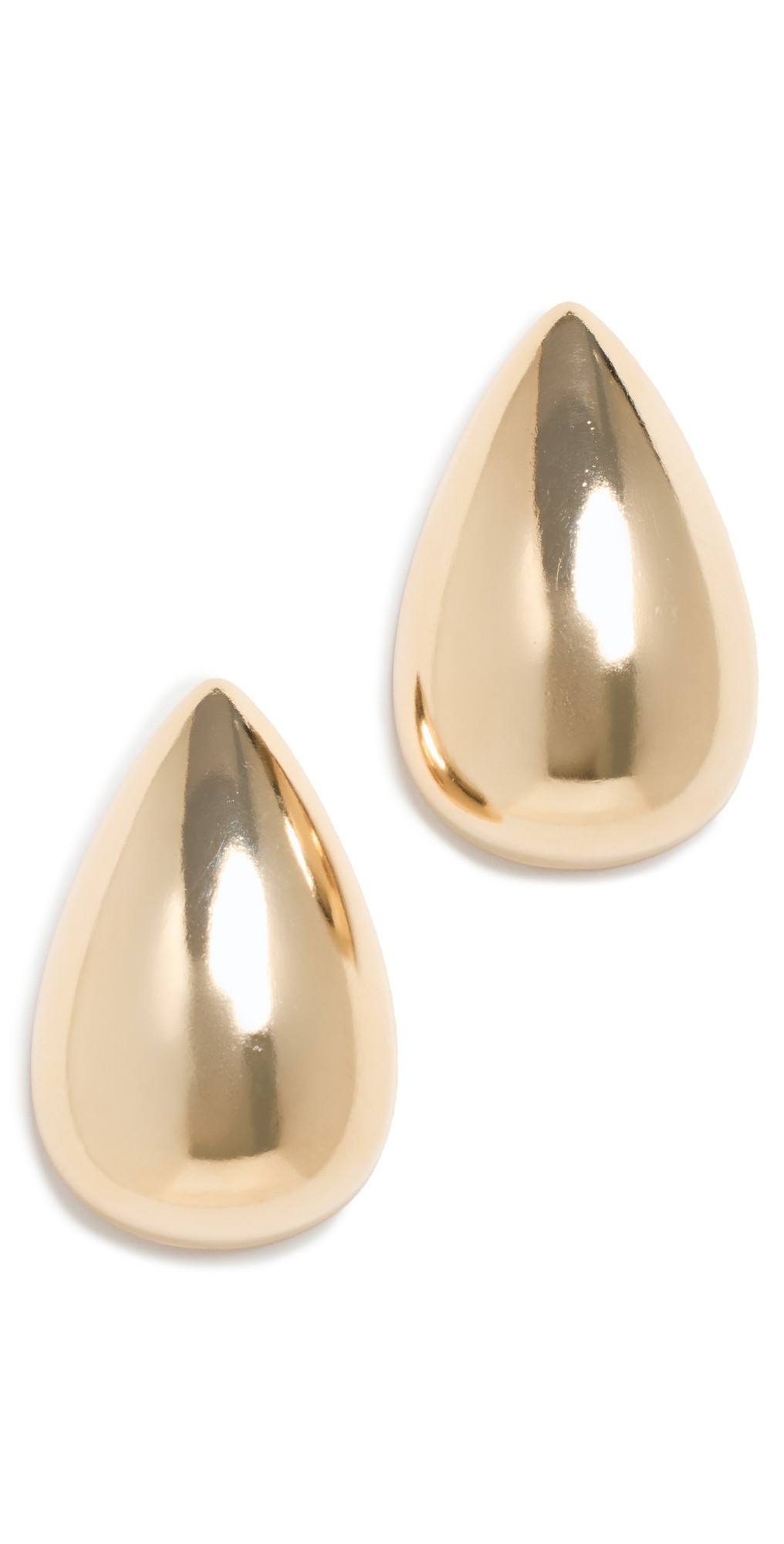 By Adina Eden Solid Chunky Teardrop Hoop Earrings Gold One Size | Shopbop