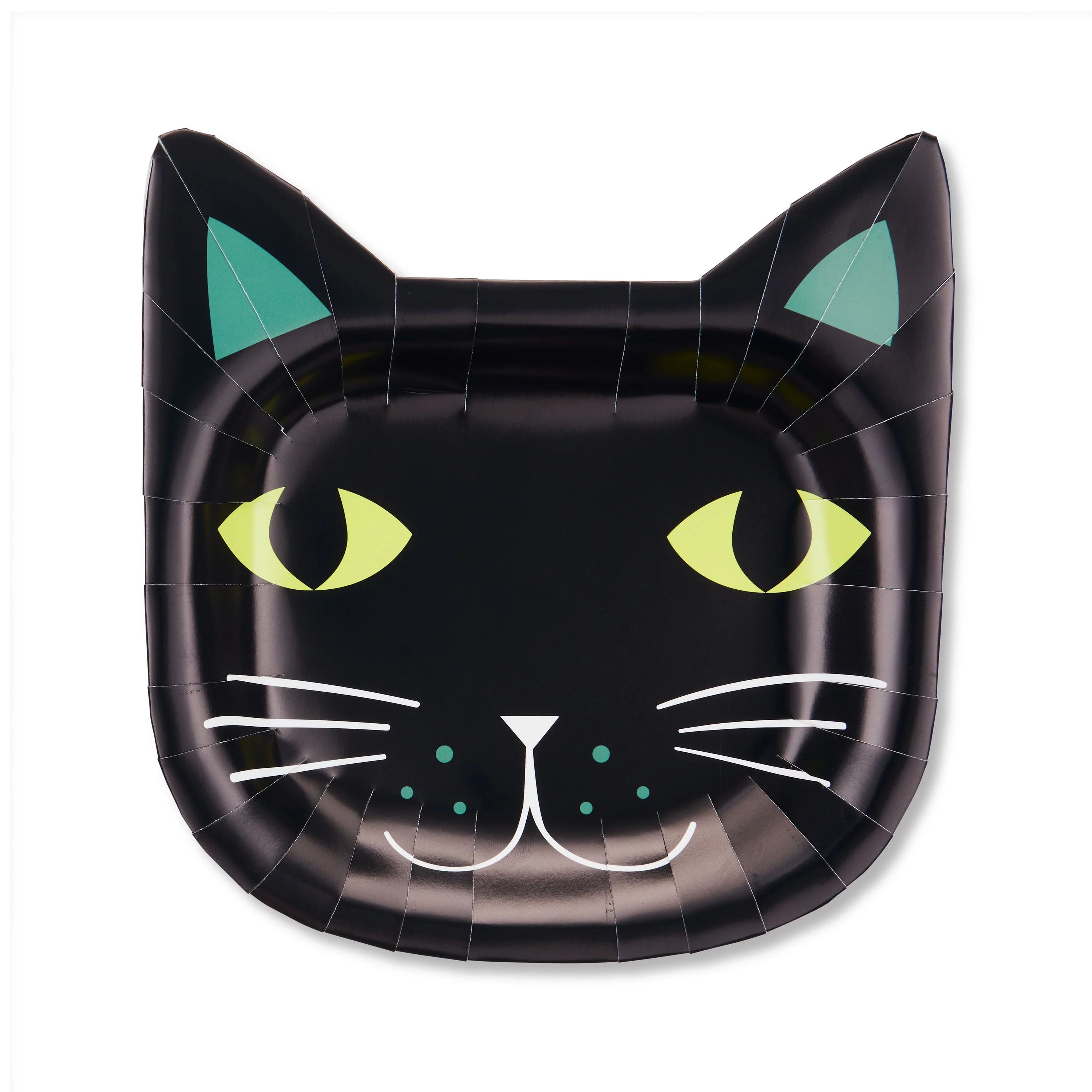 Halloween Spooky Friends Cat Shaped Multicolor Paper Dessert Plates, 8.25 in, 12 Count, by Way To... | Walmart (US)