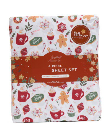 Christmas Cookies Sheet Set | Polyester | Marshalls