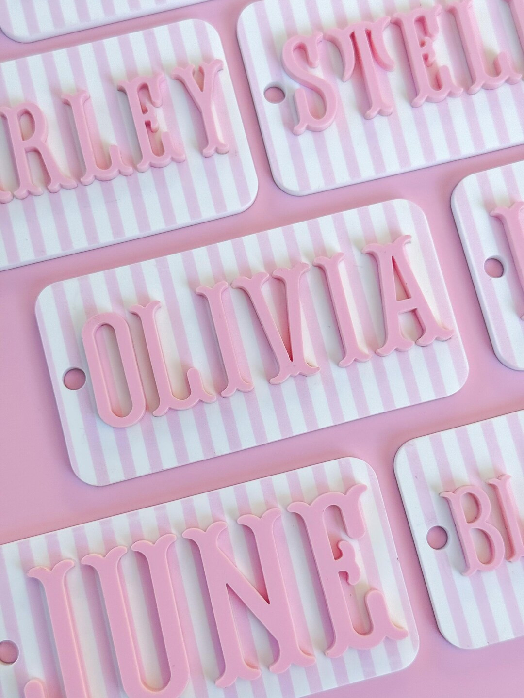 Stripped Backpack Keychain Name Tag | Acrylic Name Keychain | Personalized Acrylic Name Tag | Dia... | Etsy (US)