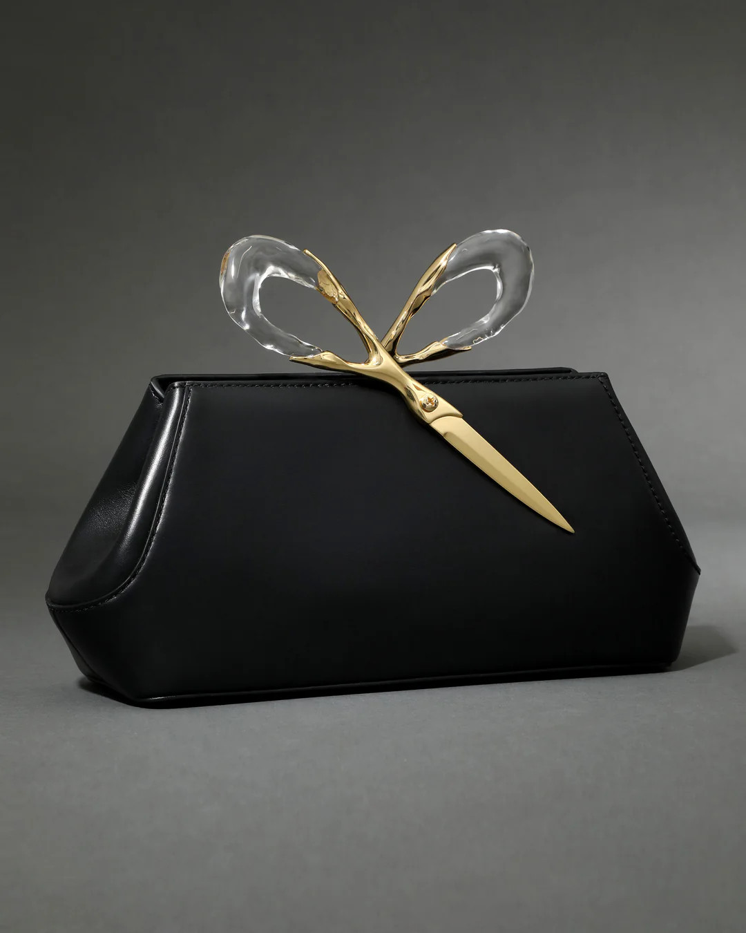 The Scissor Clutch in Black Leather | Alexis Bittar | Alexis Bittar