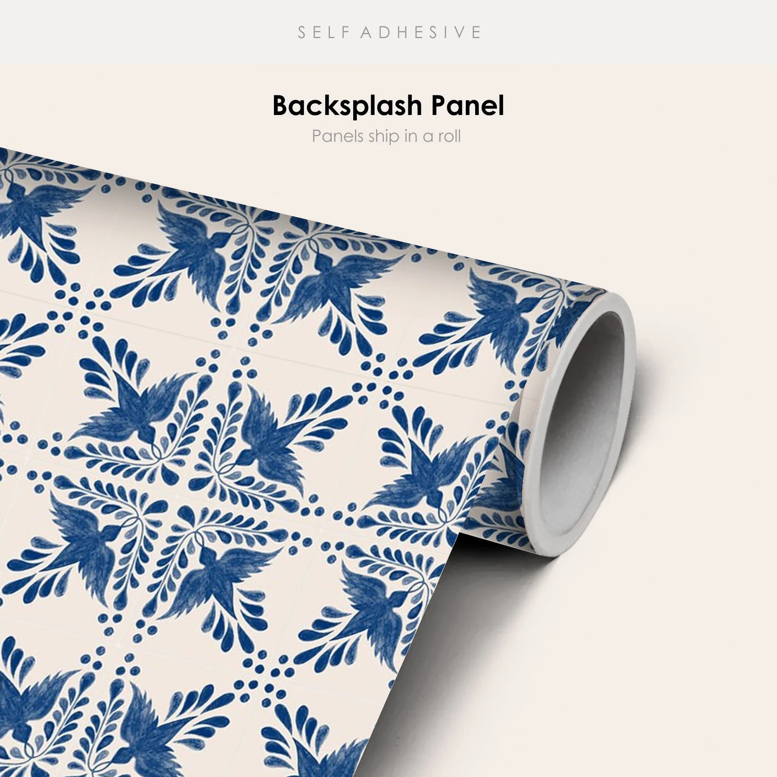 Mexican Flora Wallpaper Removable Vinyl Wallpaper in Indigo Peel & Stick No Glue, No Mess - Etsy | Etsy (US)