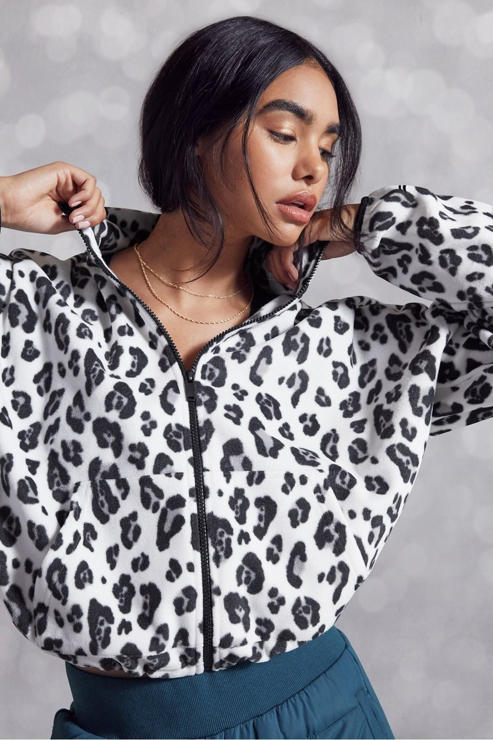 Rayne Printed Polar-Fleece Pullover | Fabletics - North America