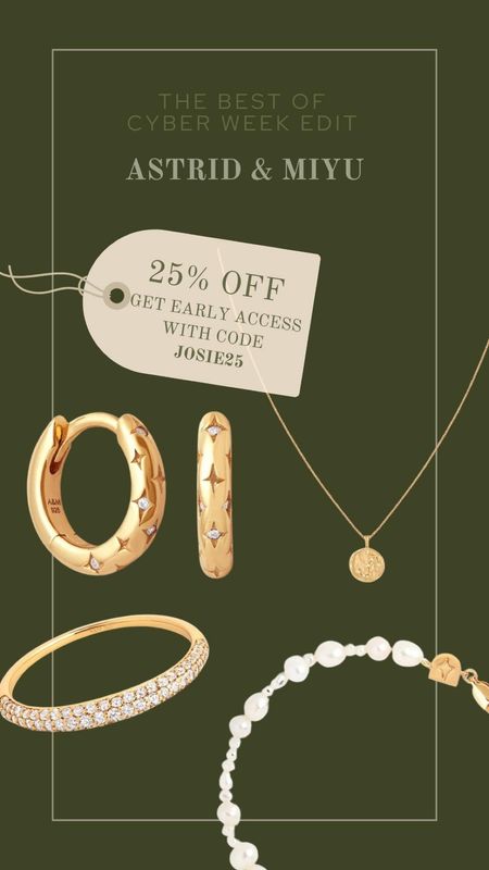 Exclusive early access to the Astrid & Miyu cyber sale! Pick some elegant jewellery pieces for your festive outfits this season!

#LTKsalealert #LTKCyberWeek #LTKGiftGuide