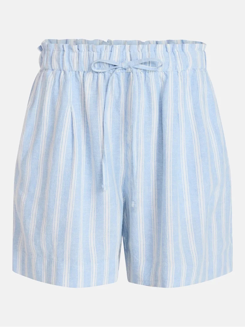 Time and Tru Women's Linen Blend Shorts, Sizes XS-XXXL | Walmart (US)