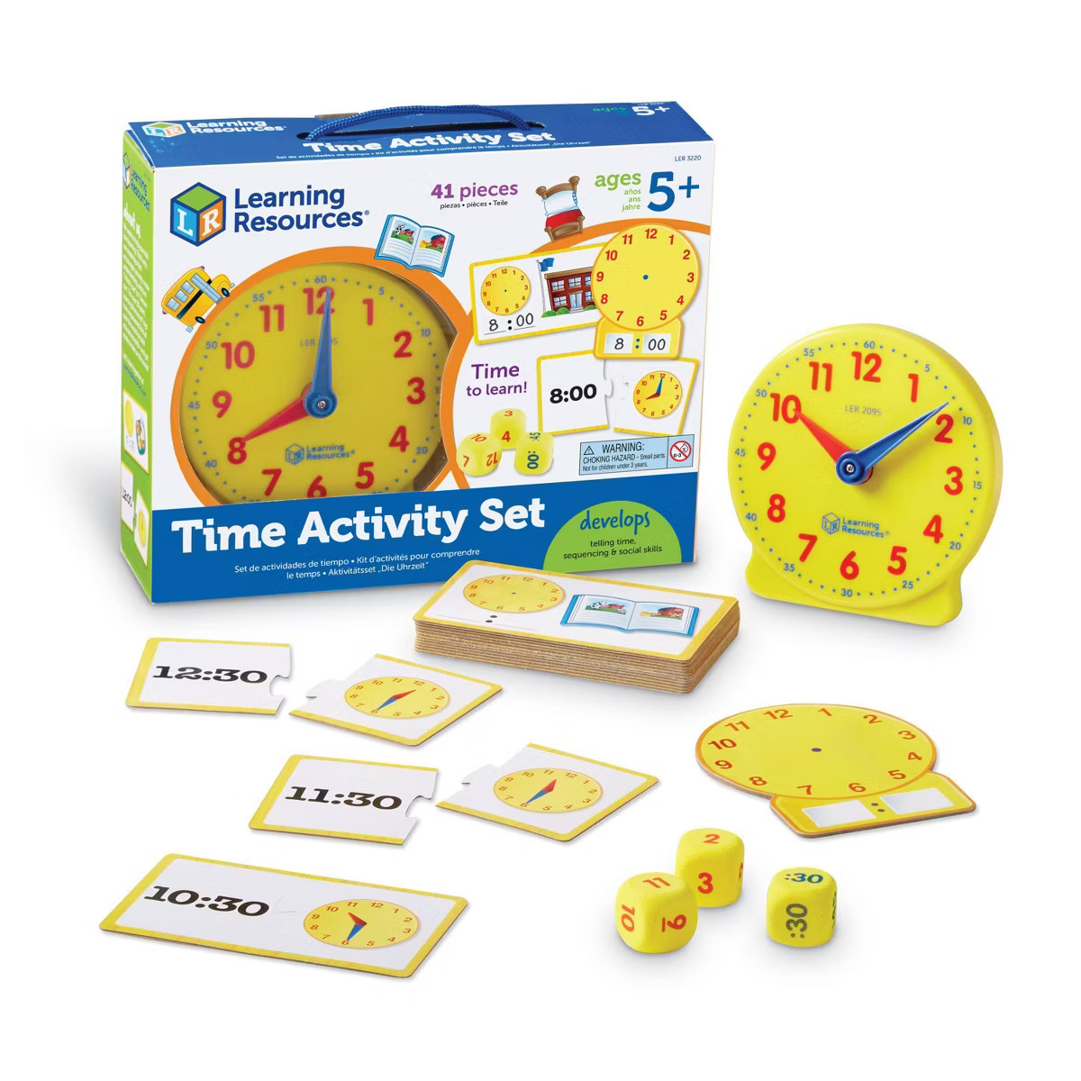 Learning Resources Kids' Time Activity Set 41pc | Target