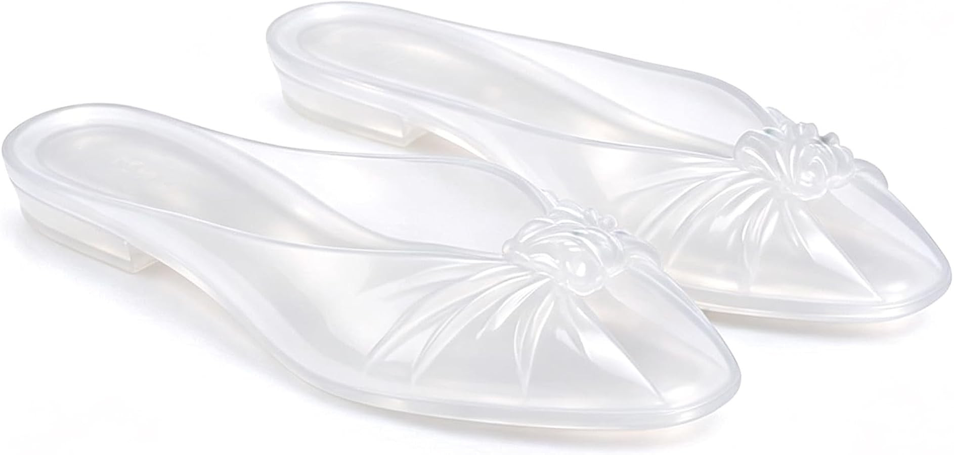 Oakmoo Jelly Flat Sandals for Women Clear Jelly Shoes Peep Toe Summer Flats | Amazon (US)