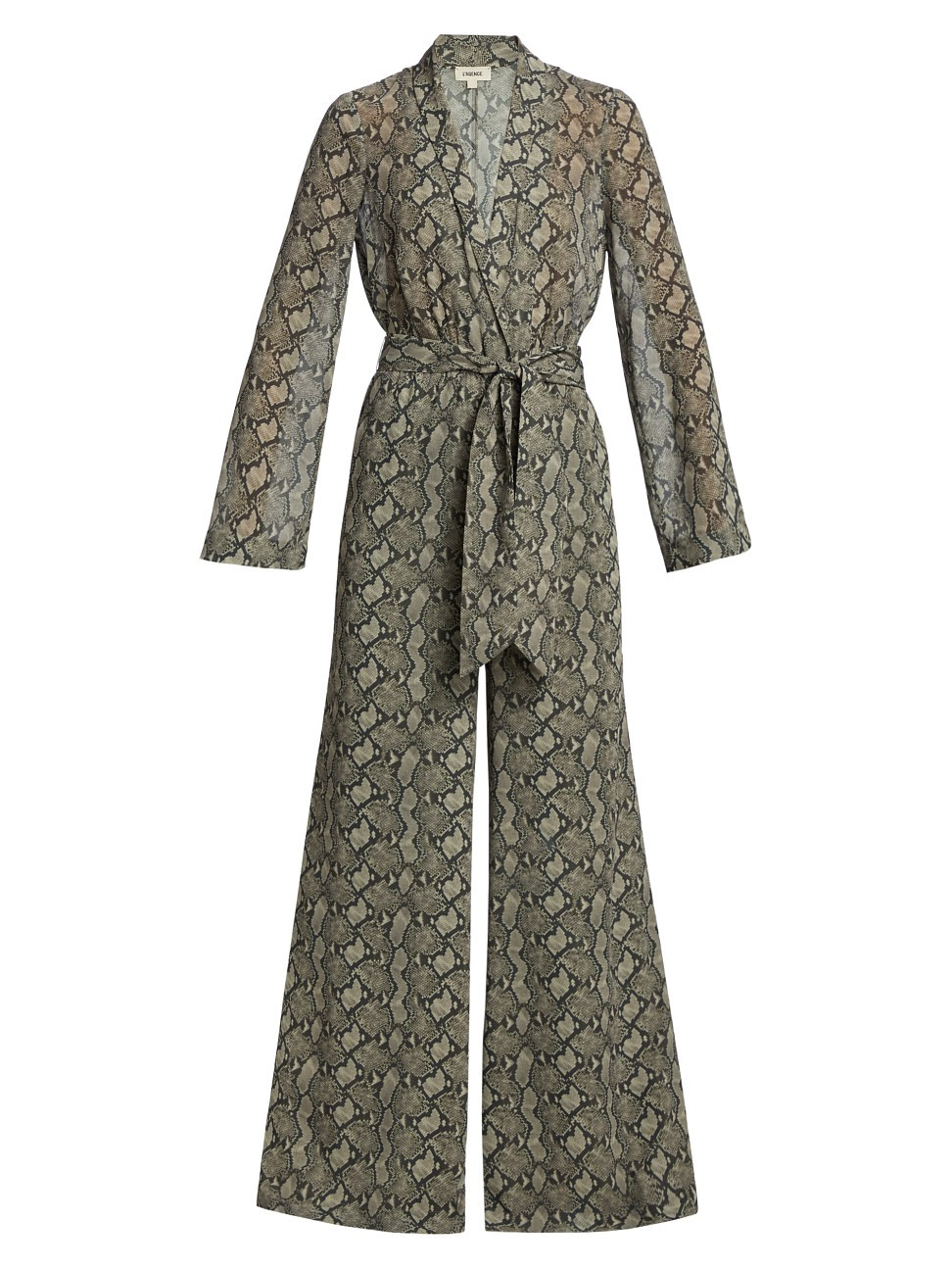 Women's Echo Belted Snakeskin-Print Jumpsuit - Sage Paloma Snake - Size 12 - Sage Paloma Snake - Siz | Saks Fifth Avenue