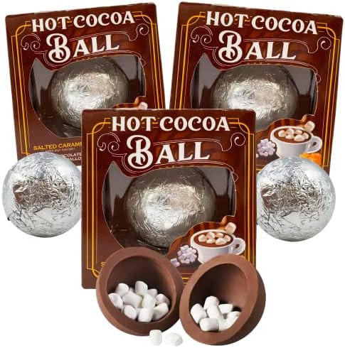 Needzo Hot Chocolate Salted Caramel Flavored Melting Balls, Bulk Cocoa with Mini Marshmallows Ins... | Amazon (US)