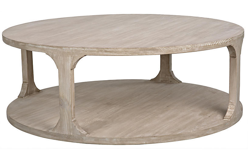 Gismo Round Coffee Table, Graywash | One Kings Lane