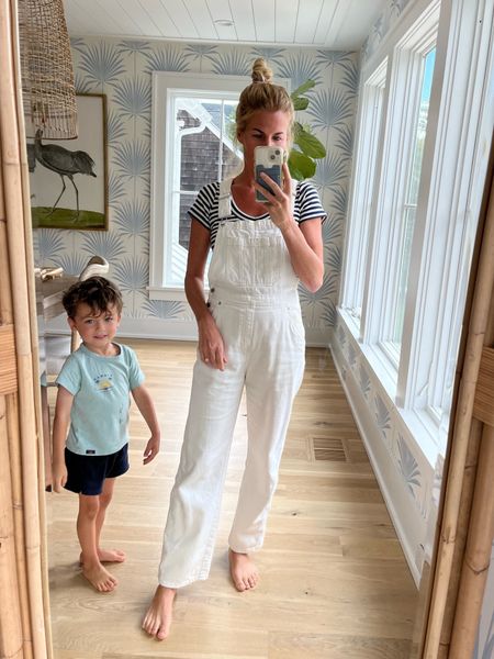 Madewell white overalls on sale
Stripe v neck tee in double sale use code SALEONSALE 