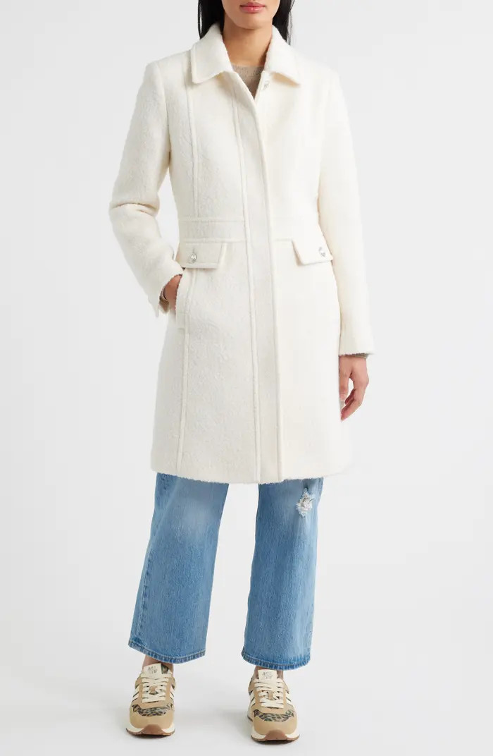Sam Edelman Bouclé Longline Coat | Nordstrom | Nordstrom