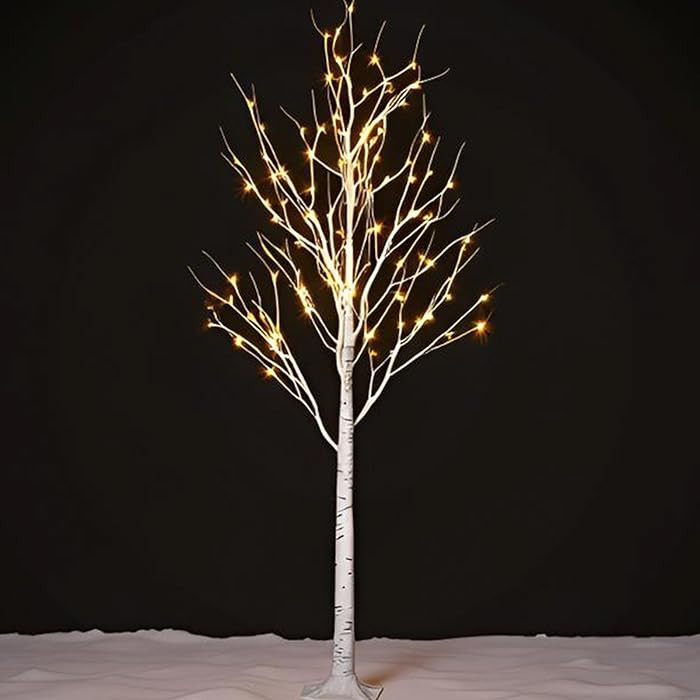 Twinkle Star Lighted Birch Tree 6 Feet 96 LED for Home Wedding Festival Party Christmas Decoratio... | Amazon (US)