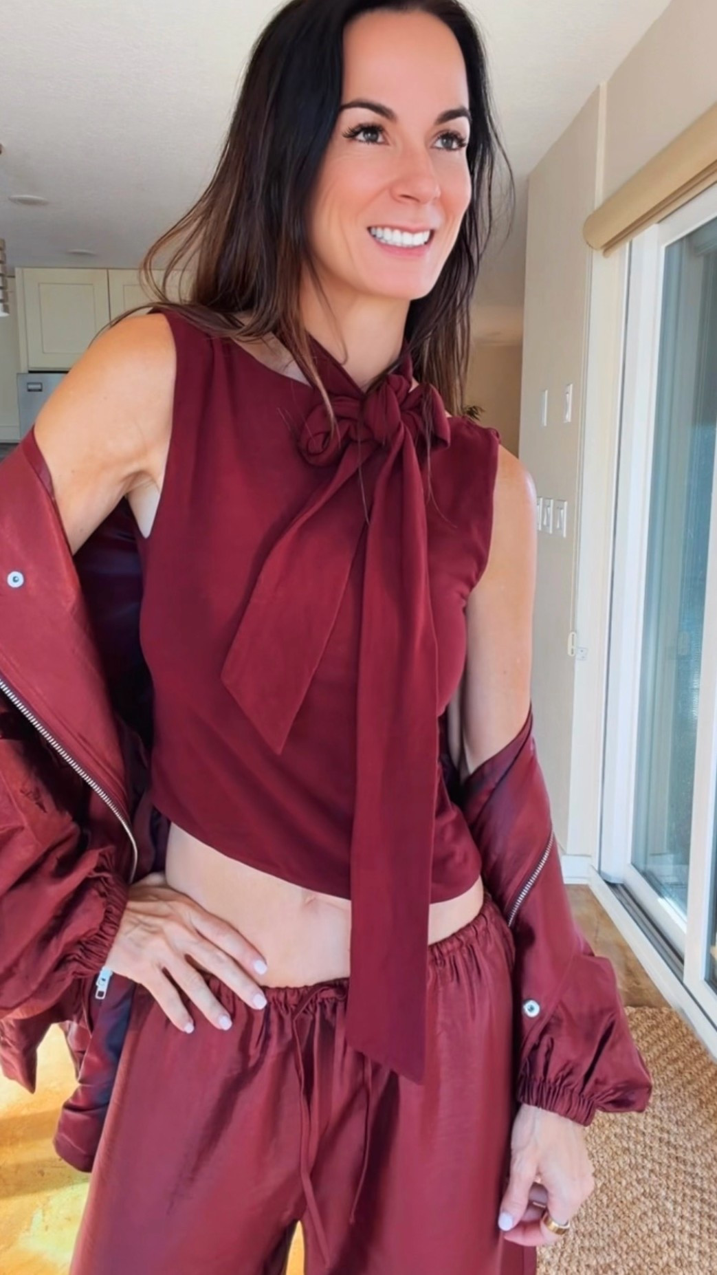 Apparently, I’ve entered my burgundy era… and I have zero plans of leaving. 🍷🤎

The silky wide-leg pants, the dramatic tie-neck top and that perfectly oversized jacket? Each piece is fabulous on its own, but together they are an entire mood.

Proof that monochromatic dressing can still have plenty of personality—and this color is basically fall doing its best work. Which piece would you wear first?

You can also shop the full look through the link in my bio and Stories. ✨

#BurgundyStyle #MonochromaticStyle #FallOutfitIdeas #ElevatedStyle #WideLegPants #Over40Style #FashionOver40 #NicoleColee

#LTKootd #LTKgrwm #LTKdayinmylife