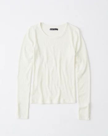 Long-Sleeve Ribbed Tee | Abercrombie & Fitch US & UK