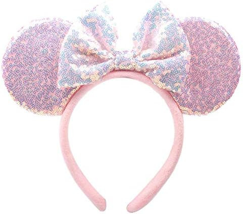 Unisex Mouse Ears Headbands With Bow & Snowflake & Sequins, for Cartoon Princess Costume Cosplay Dec | Amazon (US)