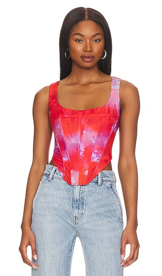 Campbell Corset in Rouge Mudd | Revolve Clothing (Global)
