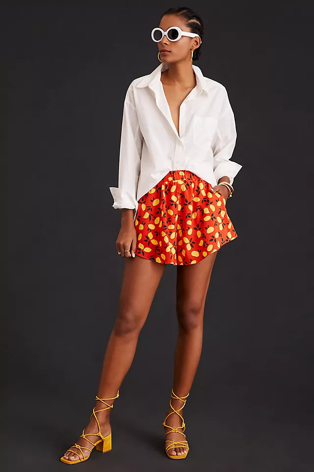 Glamorous Printed Flutter Shorts | Anthropologie (US)