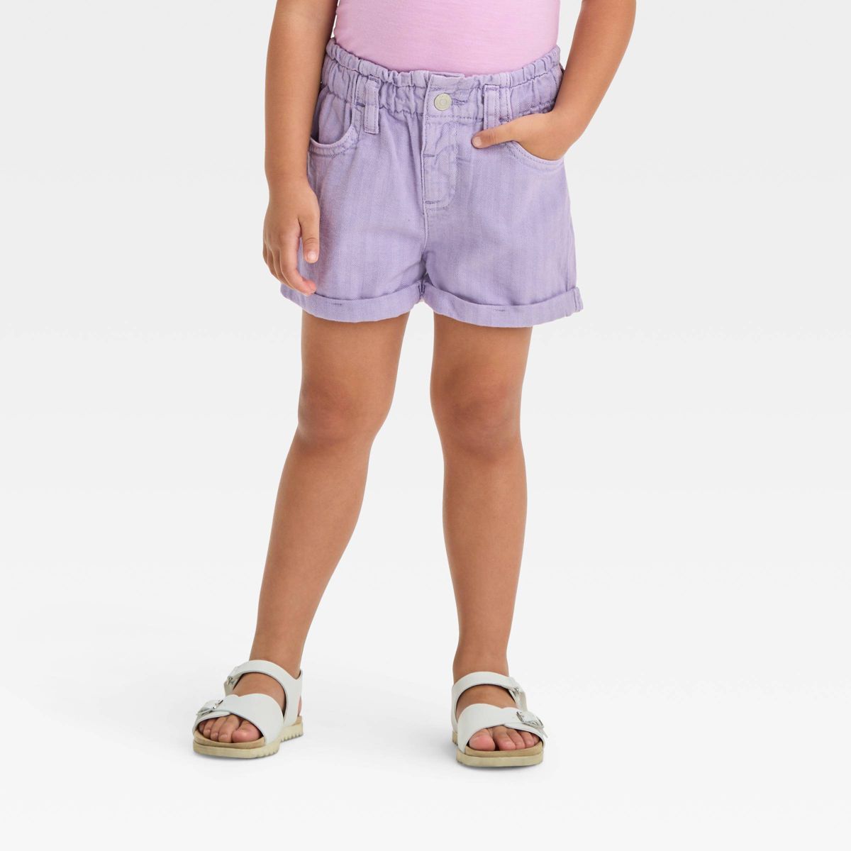 Toddler Girls' Paper Bag Shorts - Cat & Jack™ Purple 4T | Target