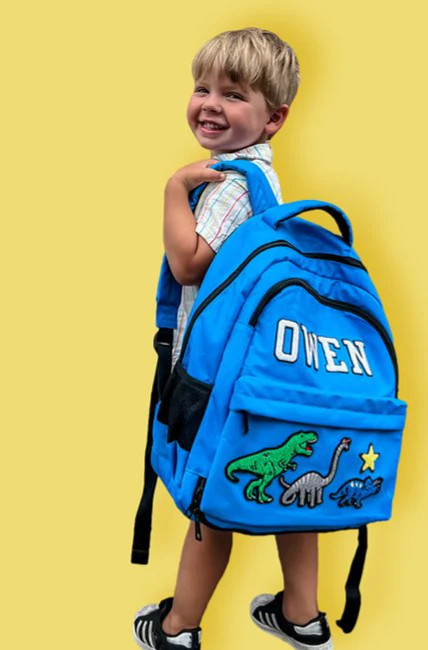 Add Your Name Dino Party Backpack | Supermix Studio