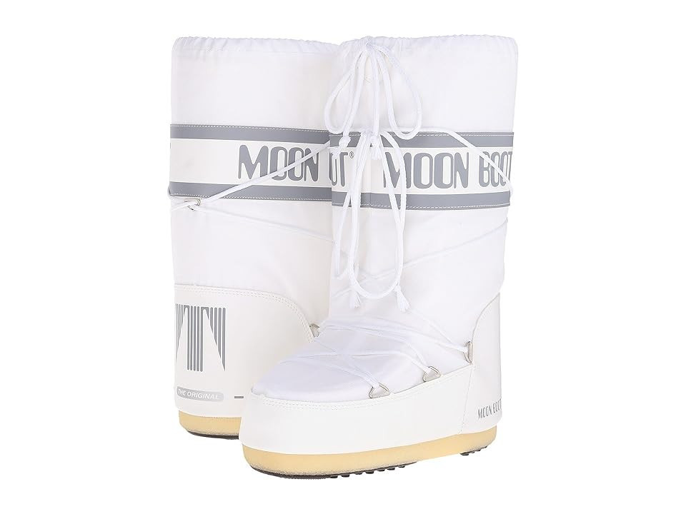 MOON BOOT Moon Boot(r) Nylon Cold Weather Boots White : EU 39-41 (US Men's 7-8.5 - US Women's 8-9.5) Medium | Zappos
