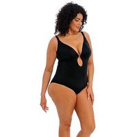 Elomi Plain Sailing Non Wired Plunge Swimsuit - Black | Very (UK)