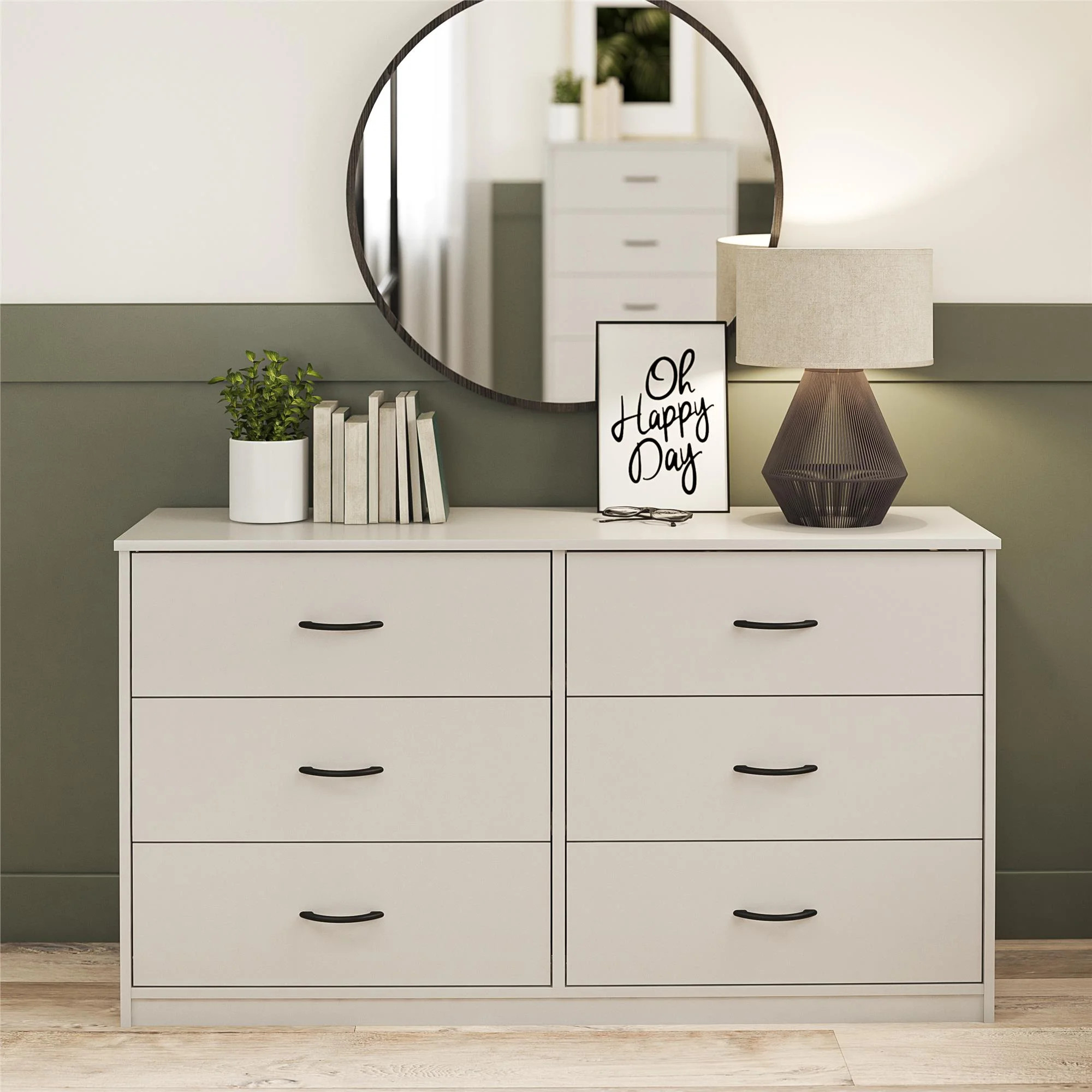 Mainstays Classic 6 Drawer Dresser, Dove Gray - Walmart.com | Walmart (US)