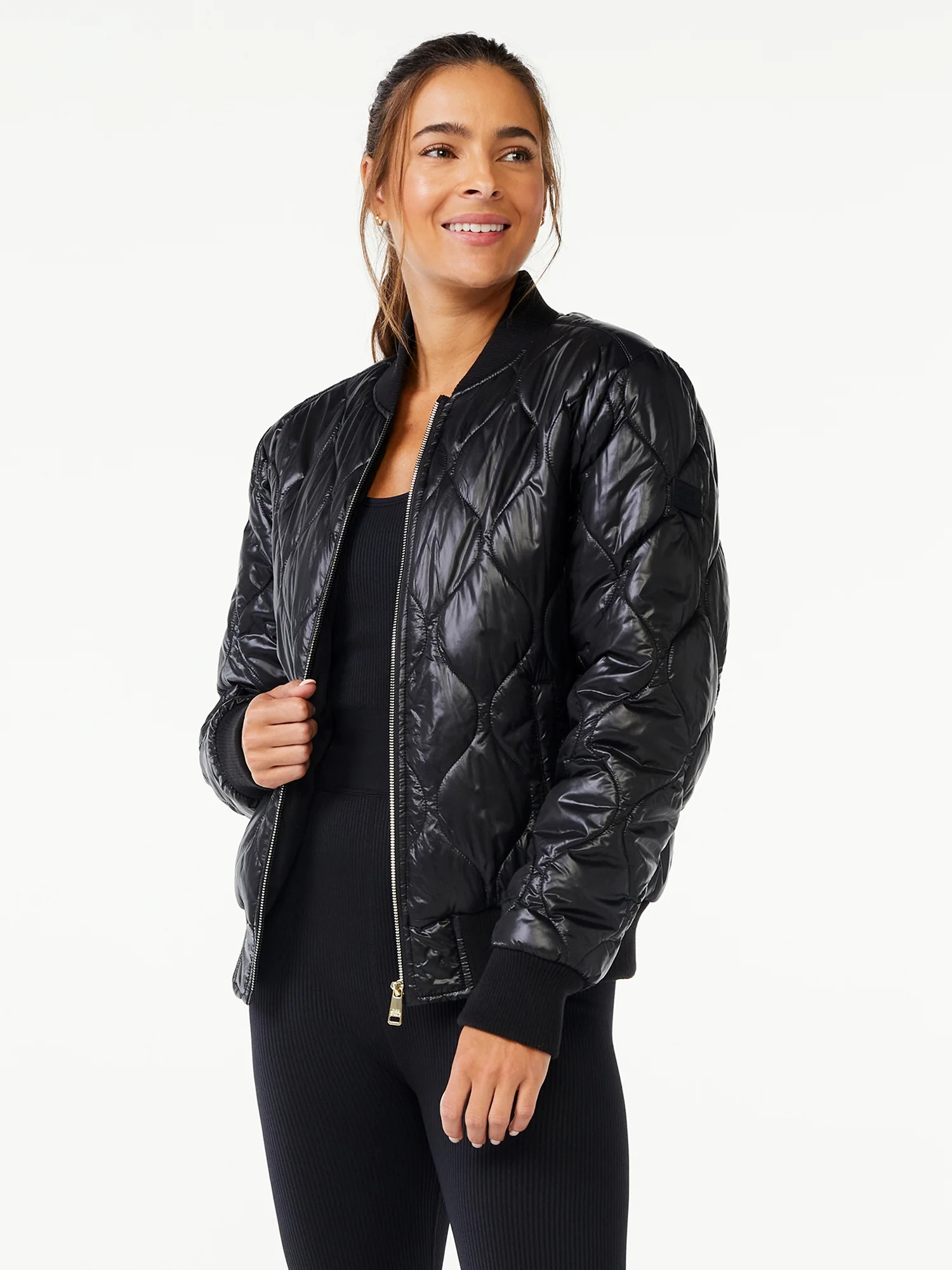 Love & Sports Women's Quilted Bomber Jacket | Walmart (US)