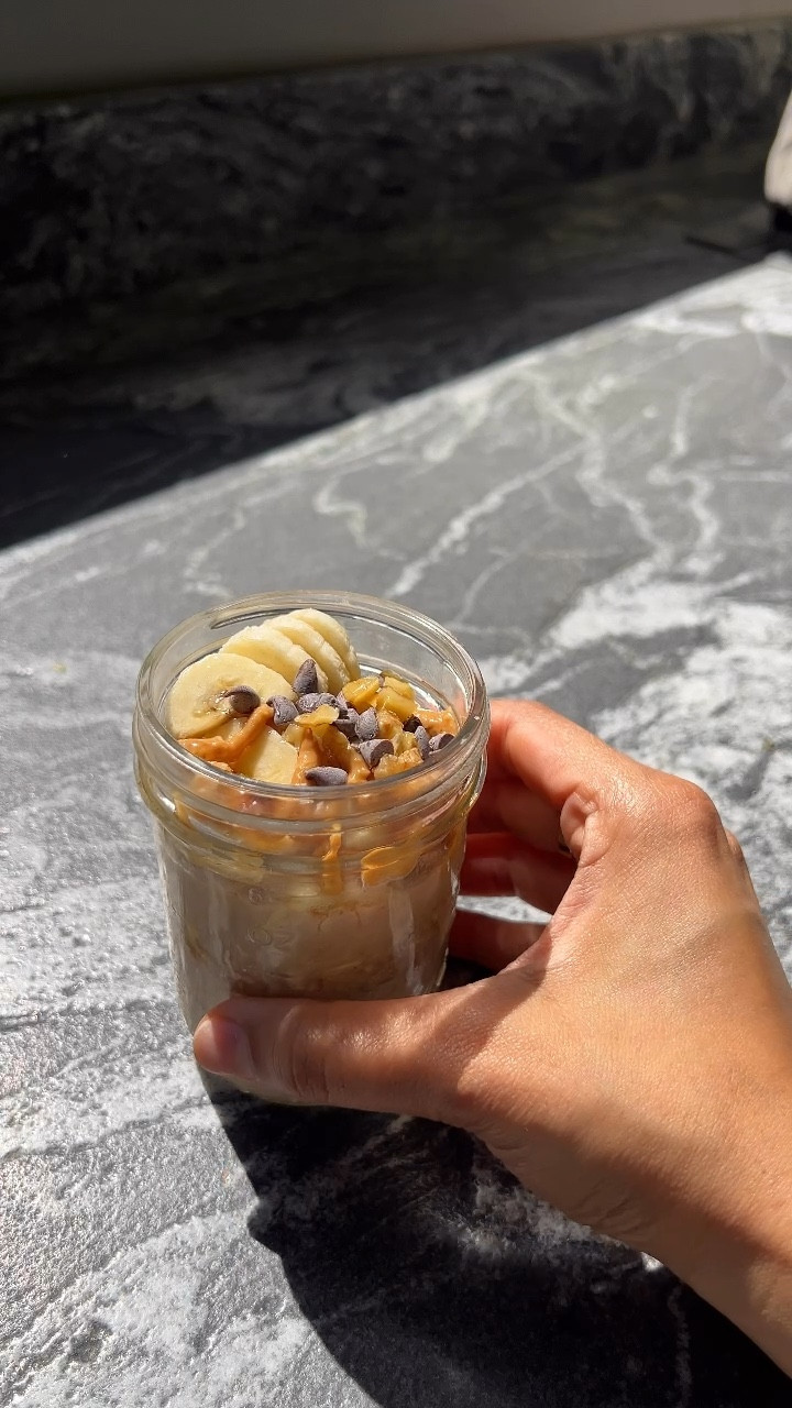 My mini mason jars I use for overnight oats 