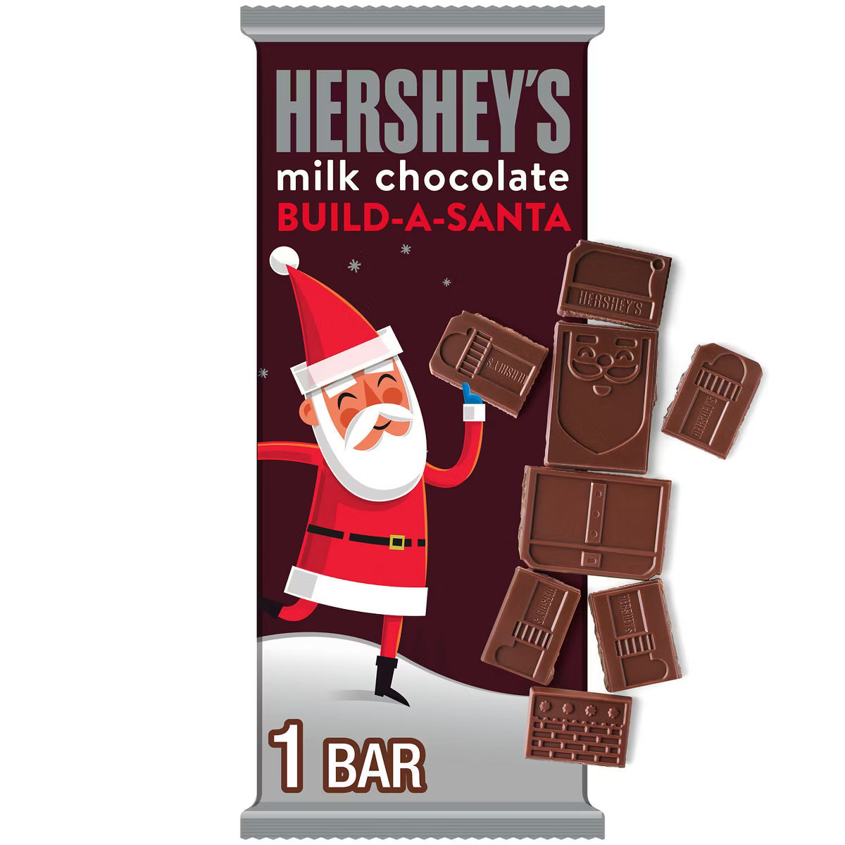 HERSHEY'S Christmas Build-A-Santa Milk Chocolate Candy Bar - 4.32oz | Target