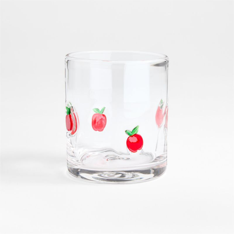 Apple Icon 15-oz. Double Old-Fashioned Glass + Reviews | Crate & Barrel | Crate & Barrel