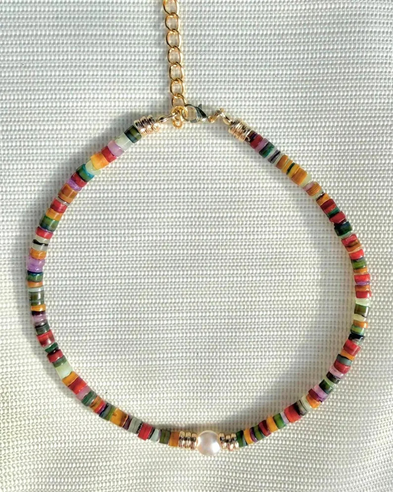 Rainbow Pearl Choker - Etsy | Etsy (Global)