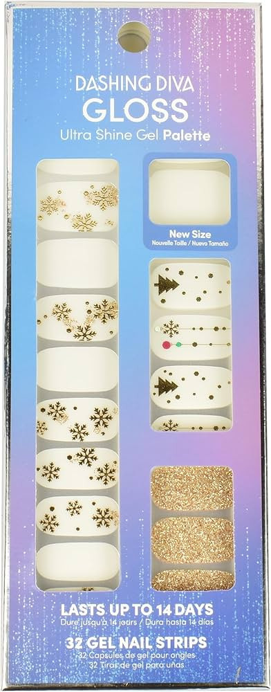 Dashing Diva Gloss Nail Strips - Yuletide Cheer | UV Free, Chip Resistant, Long Lasting Gel Nail ... | Amazon (US)