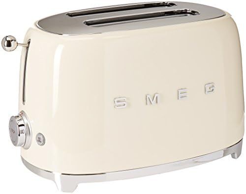 Smeg TSF01CRUS 50's Retro Style Aesthetic 2 Slice Toaster, Cream | Amazon (US)