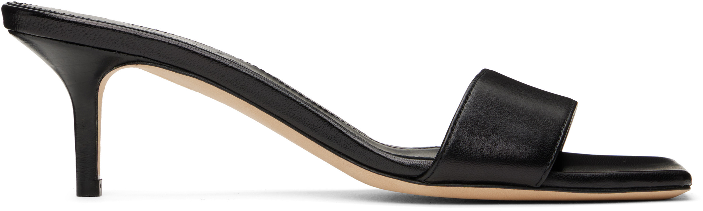 Aeyde Black Ilvy Leather Mules | SSENSE