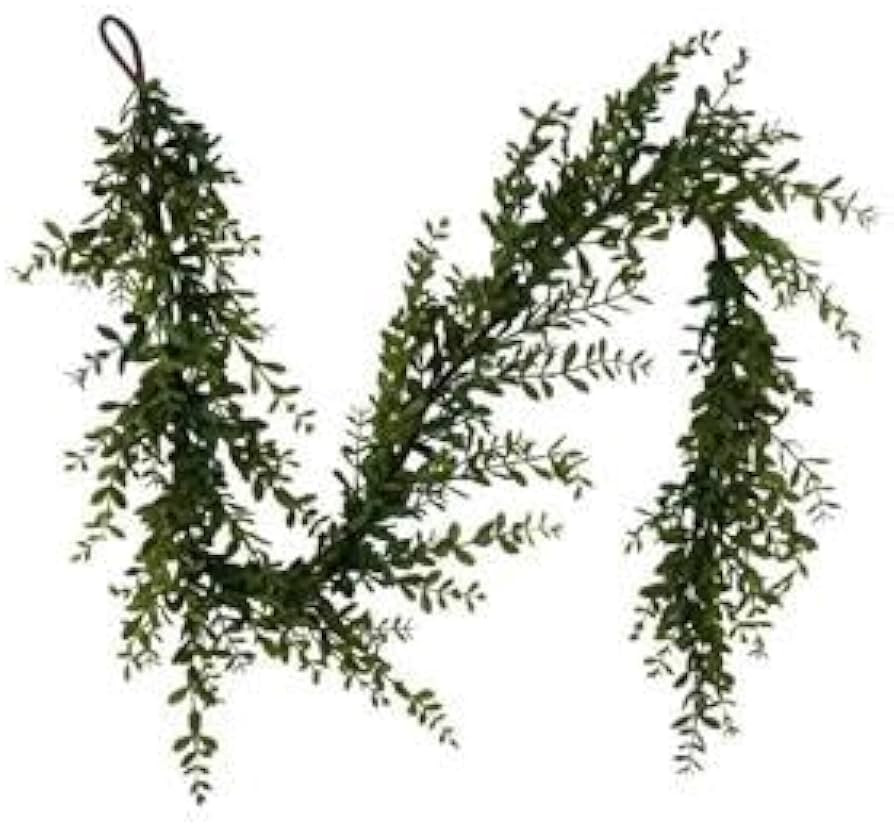 Boxwood Garland 6ft, Lifelike Artificial Greenery Garland for Mantels, Banisters, Doorways, and H... | Amazon (US)