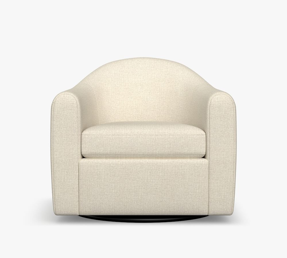 Gideon Upholstered Swivel Armchair | Pottery Barn (US)