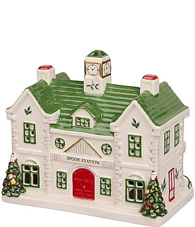 Spode Christmas Tree Train Station Village Figurine | Dillard's