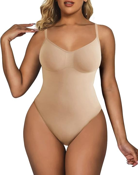 SHAPERX Bodysuit for Women Tummy Control Shapewear Seamless Sculpting Thong Body Shaper | Amazon (US)