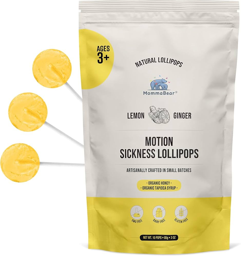 MommaBear All-Natural Motion Sickness and Travel Sickness Soothing Lollipops | Calming and Delici... | Amazon (US)