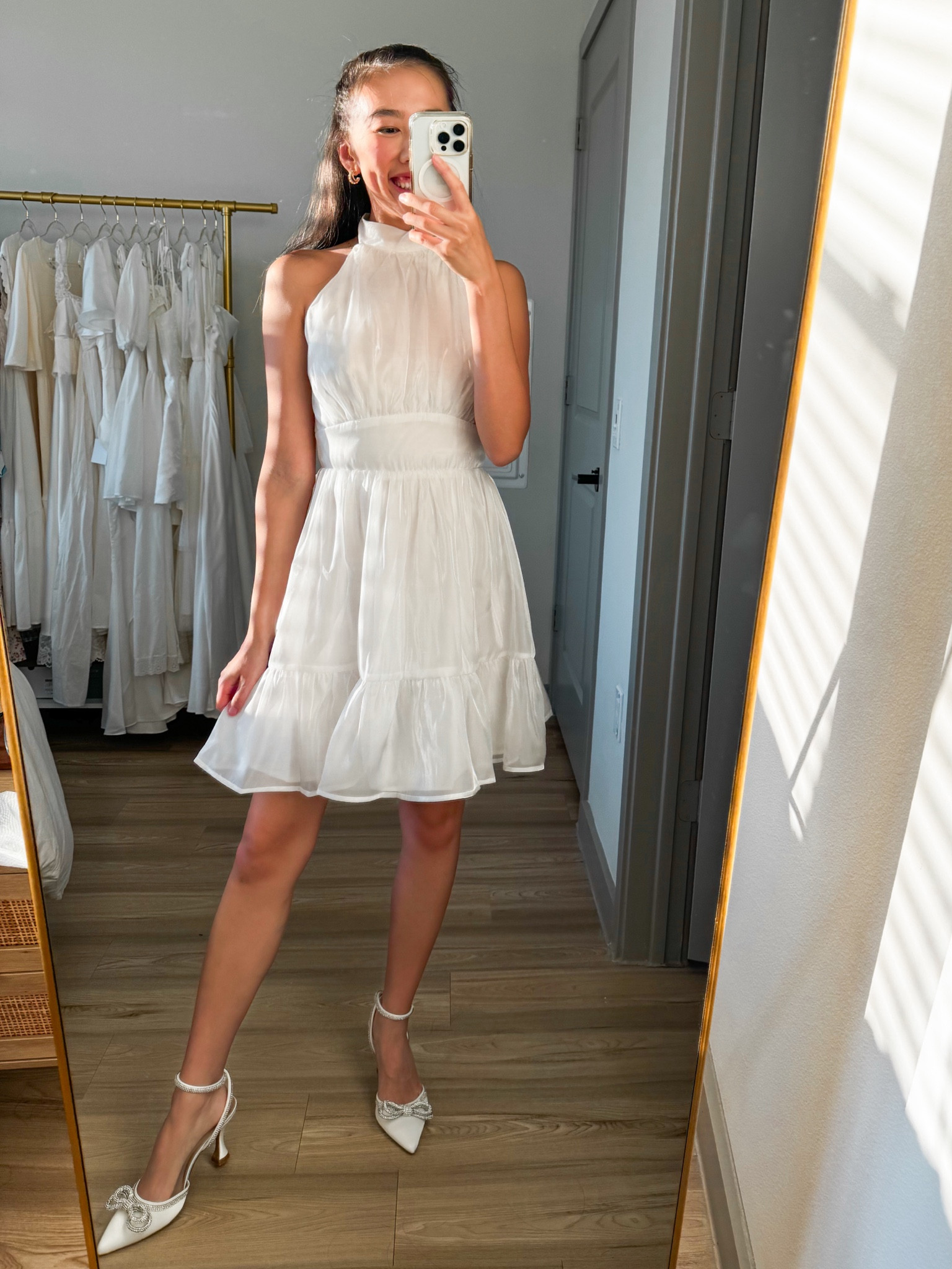 White dresses (XS), bridal dress, little white dress, engagement photos outfit, bridal shower dress, bachelorette party dress, mini dress, bride to be dress 


#LTKSaleAlert #LTKWedding #LTKFindsUnder50