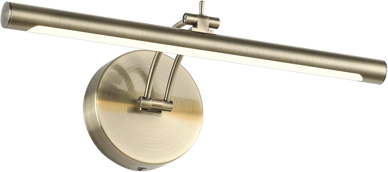 Dimmable Picture Light Hard Wired 15.75" Inch Adjustable Swing Arm Antique Bronze Picture Frame L... | Amazon (US)